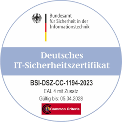 Zertifizierungssiegel des BSI für genuscreen Zertifizierungssiegel des BSI für genuscreen