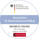 Zertifizierungssiegel des BSI für genuscreen Zertifizierungssiegel des BSI für genuscreen