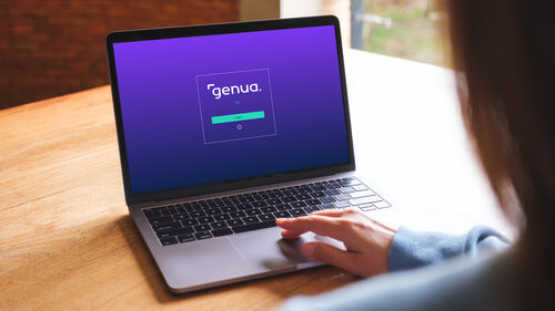 Laptop-Webinterface der genubox Fernwartung