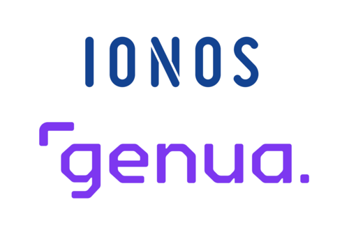 Die Logos von Ionos und genua