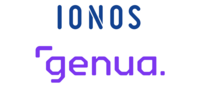 Die Logos von Ionos und genua